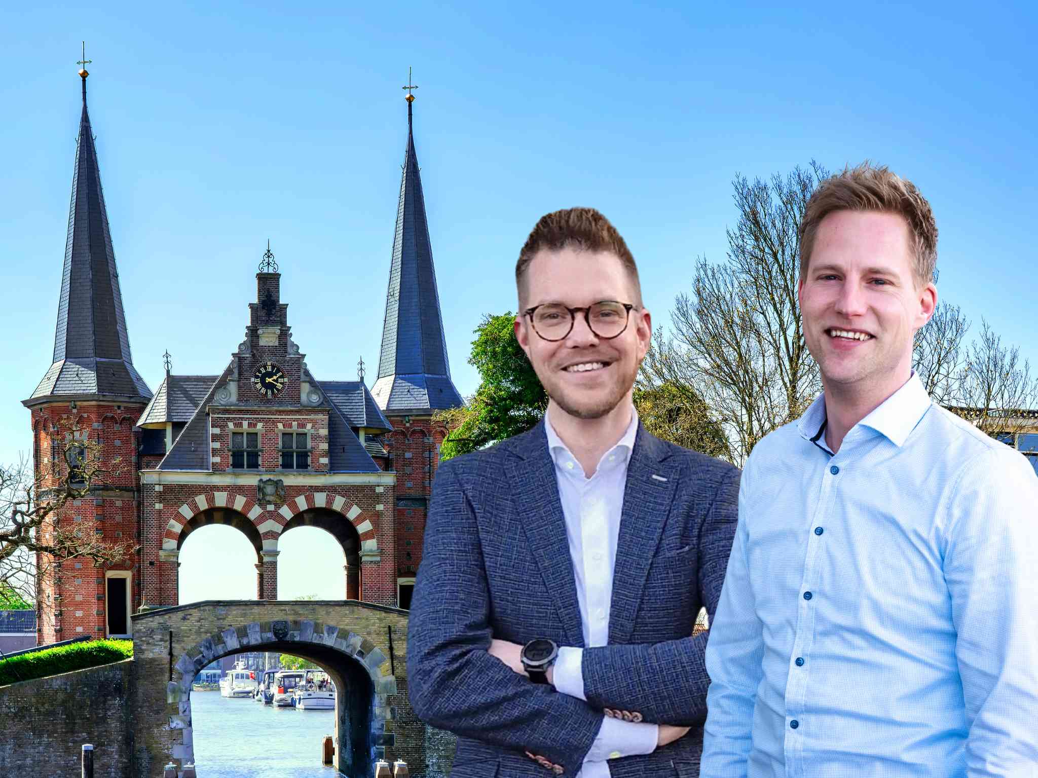 Hypotheekadviseurs Eelke en Timothy bij de Waterpoort in Sneek